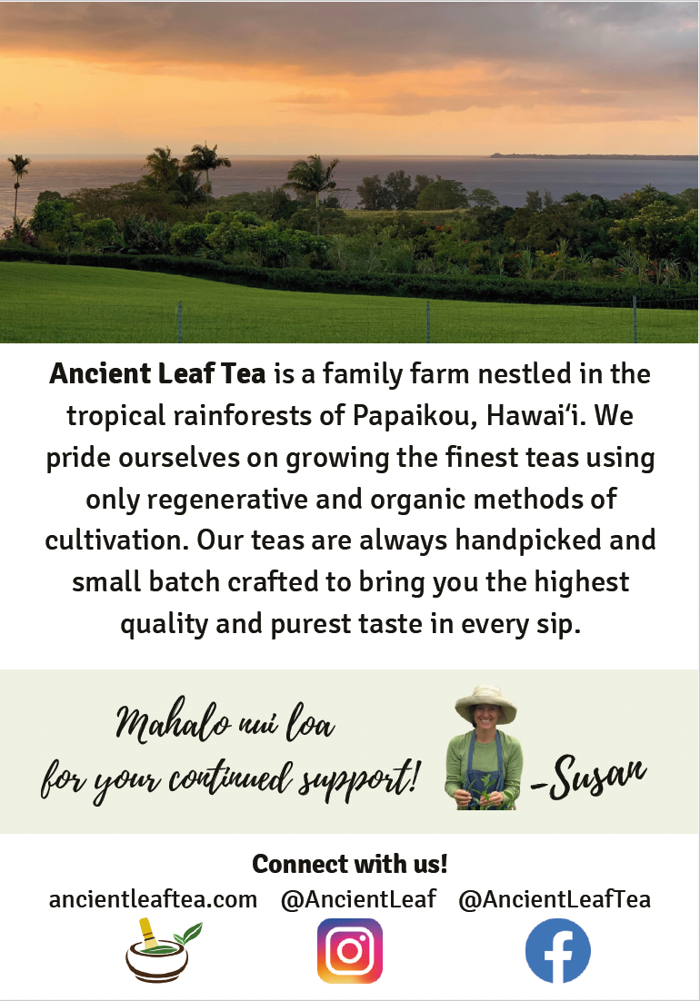 Ki 'ele ono (Pure Black Tea Grown in Hawaii)