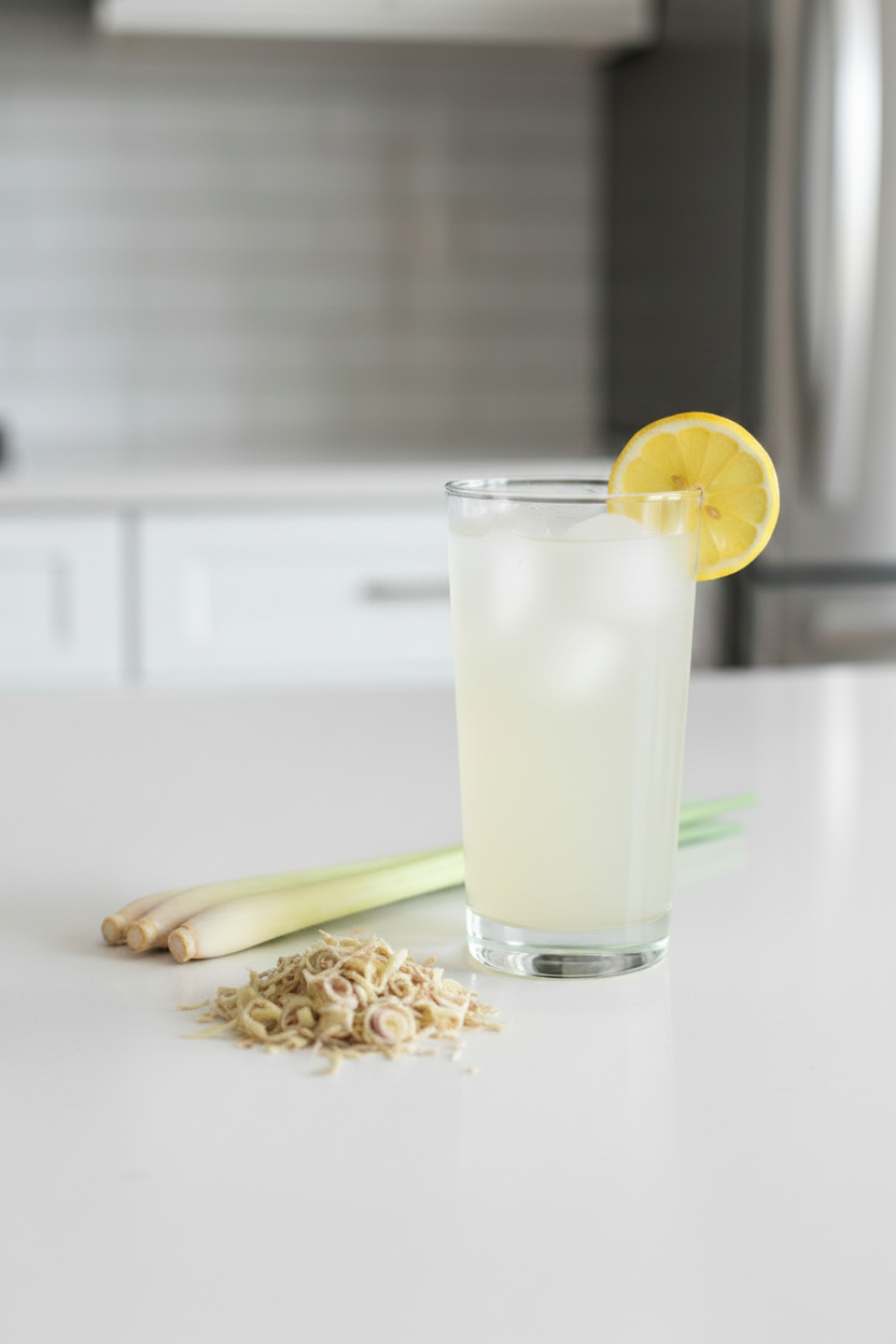 Lemongrass Lemonade with Lemon Slice